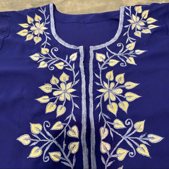 Indian Pakistani Blue Salwar Kameez - Picture 5 of 11
